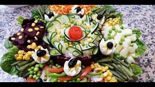 Recette Salade Composée Jardinière  Cuisine Marocaine [upl. by Hyps]