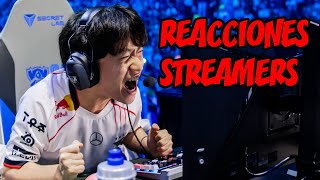 REACCIONES a T1 GANANDOLE a GENG en WORLDS [upl. by Buna208]