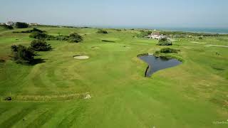 Golf Club de Wimereux  drone aerial video  Wimereux  Hole18 [upl. by Akenot]