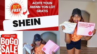 SHEIN BOGO Wig Sale Achte youn jwenn yon lòt gratis Men kijan pou jwenn li gratis [upl. by Ylrehc462]