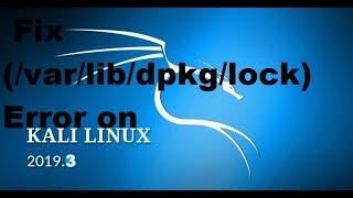 How to Fix varlibdpkglock Error on kali linux 20193 [upl. by Calida]