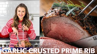 Garlic Crusted Prime Beef Rib Roast Recipe  Natashas Kitchen [upl. by Jeanie]