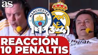 PENALTIS MANCHESTER CITY  REAL MADRID RONCERO Tanda completa locura y euforia [upl. by Nnylyam44]