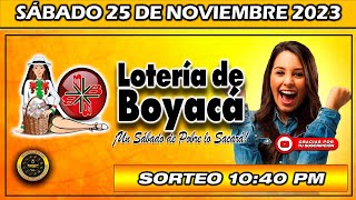 Resultado de LA LOTERIA DE BOYACA del SÁBADO 25 de noviembre 2023 loteria loteríadeboyacá [upl. by Dahl327]