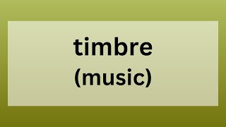 Timbre  Definition Origin and Role in Music [upl. by Ohploda]