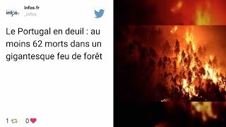 Un incendie de forêt au Portugal a fait au moins 62 morts [upl. by Esir172]