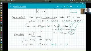 Algebra lineal clase 30  formas bilineales y cuadraticas [upl. by Harifaz]