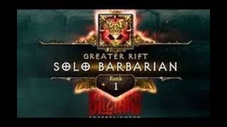 Diablo 3 264  GR130 Solo Barbarian  WORLD FIRST  Charge [upl. by Aicssej316]