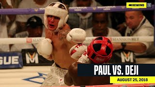 FULL FIGHT  Jake Paul vs Deji DAZN REWIND [upl. by Fairweather561]