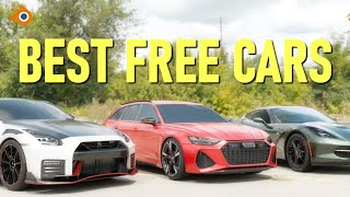 TOP 10 Best Free 3D cars models  Full Blender tutorial car rig and animation [upl. by Assenahs992]