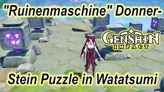 💪Genshin Impact  Guide quotRuinenmaschinequot Donnerstein Puzzle in Watatsumi Alle 3 Puzzles💪 [upl. by Riobard]