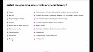 Chemo Side Effects [upl. by Glennis340]