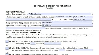 Cooperating Broker Commission Agreement Form Tutorial  Between Listing and Selling Brokers [upl. by Blinnie]