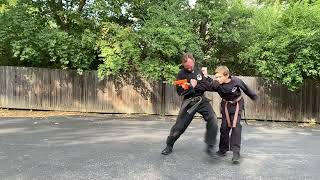 Entwined Rod  Gun HoldUp from Behind Self Defense Geoff Johnsons American Kenpo Karate [upl. by Koblick793]