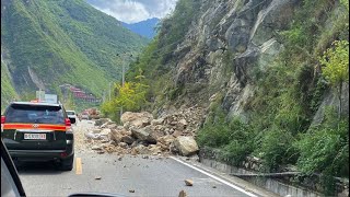 68 magnitude earthquake in China leaves 21 dead triggers landslides l ABC7 [upl. by Inalan]