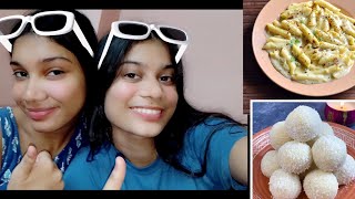 our first vlog😁 we cooked yukti dhapa harshita dhapa [upl. by Yemaj]