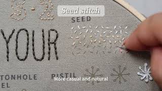 🌞🎄Seed Stitch  Hand Embroidery for Beginners  embroidery stitches by ETSPIL🌞🎄 [upl. by Menken]