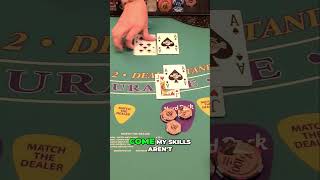 🙊21 OFF RIP THEN GETS A 20❓ Guy gets EXTREMELY lucky gambling casino blackjack [upl. by Mozelle746]