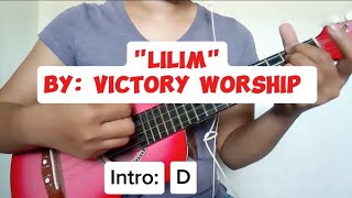 Lilim  Victory Worship lyrics with Chords Basic Ukulele tutorial key of D [upl. by Haim]