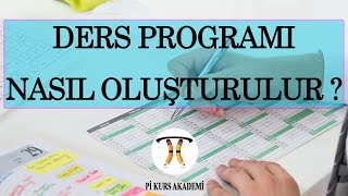 DERS PROGRAMI NASIL HAZIRLANIR [upl. by Traggat]