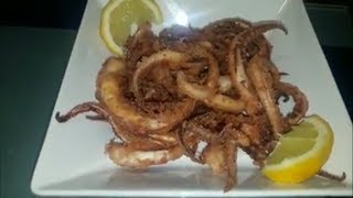 Rejos fritos de calamar o pota Deliciosos mejor que en los bares [upl. by Aniarrol]