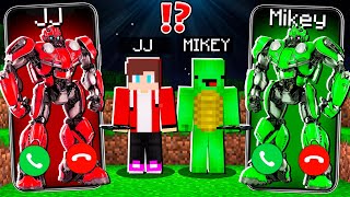 JJ Creepy BumbleBee vs Mikey BumbleBee CALLING to JJ and MIKEY at 300am   in Minecraft Maizen [upl. by Haidabo705]