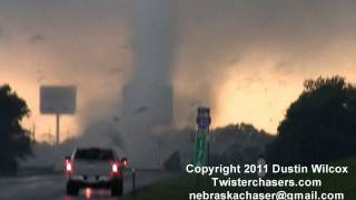 May 24th 2011 Shawnee Oklahoma Tornado Semi Tossed on I40 [upl. by Mikol]