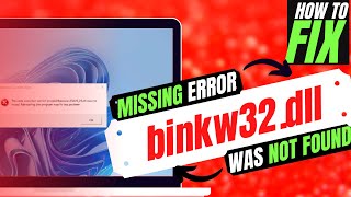 2022 How To Fix binkw32dll Missing Error ✅Not found error💻 Windows 10117 💻 3264bit [upl. by Lyrehs]