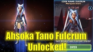 Star Wars Galaxy of Heroes Fulcrum Ahsoka Tano Unlocked Code Name Fulcrum Marquee Event [upl. by Aihsatsan]