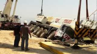 Crane accident Liebherr Ltm1200 Avi cranes Кран [upl. by Pawsner]