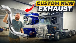 Custom Exhaust for our Scania 144 [upl. by Nesilla]