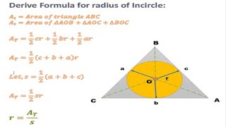 Relation between Inradius of a circle Side Semiperimeter amp Area of a Triangle [upl. by Arakawa271]