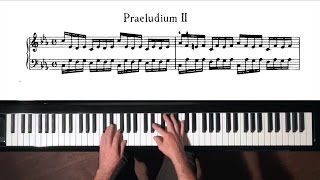 Bach Prelude and Fugue No2 Well Tempered Clavier Book 1 with Harmonic Pedal [upl. by Demodena5]