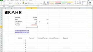 How to Build a Simple Amortization Schedule in Excel [upl. by Annanhoj]