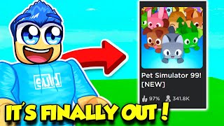 PET SIMULATOR 99 IS FINALLY OUT AND ITS AMAZING [upl. by Edora]