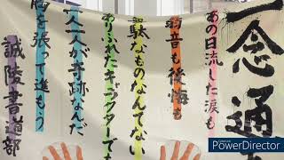 香川誠陵中学高校書道部書道パフォーマンス「うどん県書道パフォーマンス大会」 [upl. by Mak]