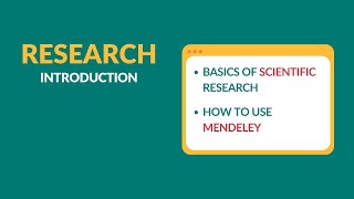 Basics of Medical Research  How to use Mendeley  Research Introduction [upl. by Dietrich]