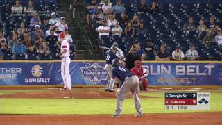 2017 Sun Belt Baseball Championship Game 6 Highlights Georgia Southern vs Louisiana [upl. by Leryt]