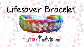 NEW Lifesaver Rainbow Loom Bracelet Tutorial [upl. by Repsaj]