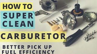 HOW TO SUPER CLEAN MOTORCYCLE CARBURETOR FOR HIGH PERFORMANCE MILEAGE AND COLD STARTING PROBLEM [upl. by Naimaj]