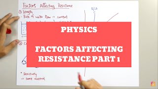 Physics  Factors Affecting Resistance part 1 [upl. by Aradnahc]