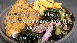 Southern Comfort Delight Collard Greens amp Cabbage w Smoked Turkey Wing [upl. by Leinod]