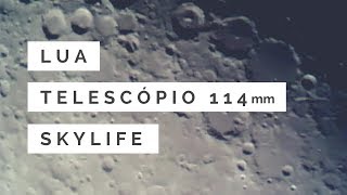 Lua com telescópio 114mm Skylife Deepsky 4 [upl. by Pickens]