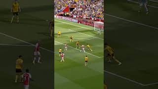 Bukayo Saka scores a team goal against Wolves at Emirates Stadium  shorts [upl. by Oicram170]