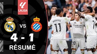 Real Madrid contre RCD Espanyol 41 Résumé et buts  LaLiga 202425 [upl. by Kwasi]