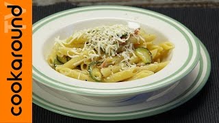 Penne speck zucchine e ricotta salata  Ricette semplici e veloci [upl. by Larrisa]