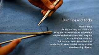 Basic Knotting and Suturing Using a Needle Holder [upl. by Maryn]