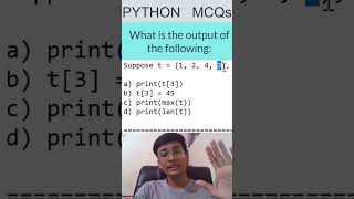 Rapid Python MCQ Solution  Learn Python Fast infytqmcq infytq shorts python infytqpython [upl. by Ggerc]