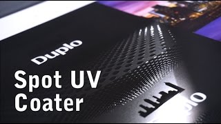 Duplo DDC810 Raised Spot UV Coater  Quick Demo [upl. by Shari]