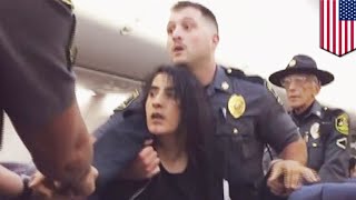 Woman dragged off plane Southwest passenger booted off flight over deadly dog allergy  TomoNews [upl. by Fortna]